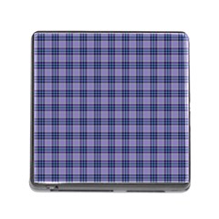 Purple Plaid Tartan 1 Memory Card Reader (square 5 Slot) by dressshop
