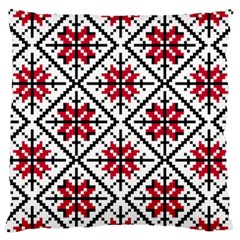 Ukrainian Folk Seamless Pattern Ornament Ethnic Ornament Border Element Traditional Art Standard Premium Plush Fleece Cushion Case (one Side) by Grandong
