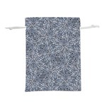 Blue Ornament Complex Mosaic Print Pattern Lightweight Drawstring Pouch (S) Front