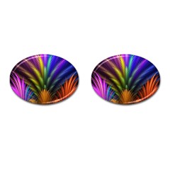 Abstract Colors - , Abstract Colors Cufflinks (oval) by kyorashop23