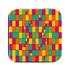 Abstract-background Square Metal Box (black) by kyorashop23
