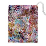 Abstract waves Drawstring Pouch (4XL) Front