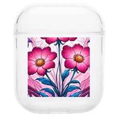 Fantasy Pink Flowers Stained Glass Soft Tpu Airpods 1/2 Case by Grandong
