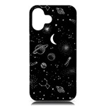 Cosmic Black Space Star iPhone 16 Plus Black UV Print PC Hardshell Case Front