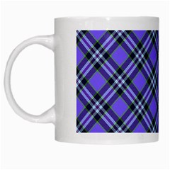 Blue Tartan Plaid 1 Diagonal White Mug by dressshop