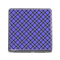Blue Tartan Plaid 1 Diagonal Memory Card Reader (square 5 Slot) by dressshop