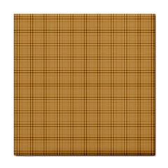 Autumn Fall Plaid Tartan 1 Tile Coaster by dressshop