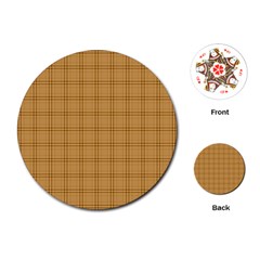 Autumn Fall Plaid Tartan 1 Playing Cards Single Design (round) by dressshop