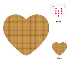 Autumn Fall Plaid Tartan 1 Playing Cards Single Design (heart) by dressshop