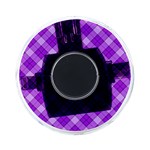 Purple Plaid Tartan 3 Diagonal (2) On-the-Go Memory Card Reader Back