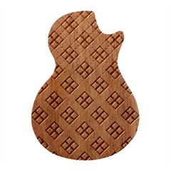 Purple Plaid Tartan 3 Diagonal (2) Guitar Shape Wood Guitar Pick Holder Case And Picks Set by dressshop