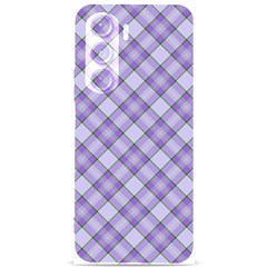 Purple Plaid Tartan 2 Diagonal Samsung Galaxy S24 Plus 6 7 Inch Black Tpu Uv Case by dressshop