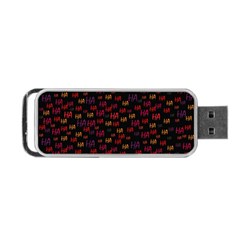 Pattern Ha Ha Ha  Abstract Black Dark Doodle Hahaha Pattern Physco Portable Usb Flash (two Sides) by Salmanaz77