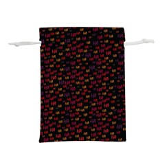 Pattern Ha Ha Ha  Abstract Black Dark Doodle Hahaha Pattern Physco Lightweight Drawstring Pouch (l) by Salmanaz77