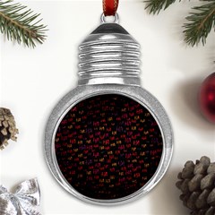 Pattern Ha Ha Ha  Abstract Black Dark Doodle Hahaha Pattern Physco Metal Light Bulb Shape Ornament by Salmanaz77