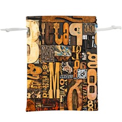 3d Letters Macro Wooden Letters Letters Textures Lightweight Drawstring Pouch (xl) by Salmanaz77