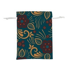 Flowers Floral Retro Flower Texture Lightweight Drawstring Pouch (l) by Salmanaz77