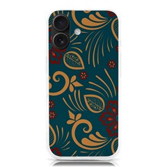 Flowers Floral Retro Flower Texture Iphone 16 Tpu Uv Print Case by Salmanaz77