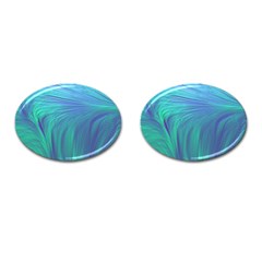 Psicodelia Zyguratti Texture Cyanturquoise Cufflinks (oval) by Salmanaz77