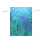 Psicodelia Zyguratti Texture Cyanturquoise Lightweight Drawstring Pouch (L) Front