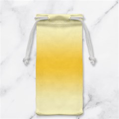 Cream Yellow To Amber Orange Bilinear Gradient Jewelry Bag by GradientsOmbre