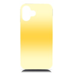 Cream Yellow To Amber Orange Bilinear Gradient Iphone 16 Plus Black Uv Print Pc Hardshell Case by GradientsOmbre
