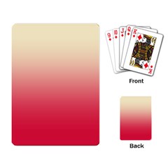 Cream Yellow To Crimson Red Linear Gradient Playing Cards Single Design (rectangle) by GradientsOmbre