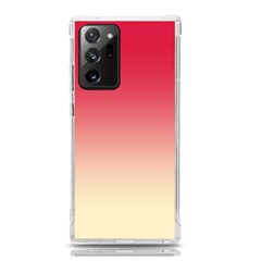 Crimson Red To Cream Yellow Linear Gradient Samsung Galaxy Note 20 Ultra Tpu Uv Case by GradientsOmbre