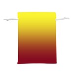 Electric Yellow To Burgundy Red Linear Gradient Lightweight Drawstring Pouch (S) Front