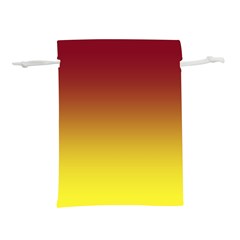 Burgundy Red To Electric Yellow Linear Gradient Lightweight Drawstring Pouch (m) by GradientsOmbre