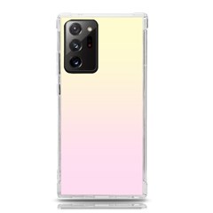 Cream Yellow To Pink Lace Linear Gradient Samsung Galaxy Note 20 Ultra Tpu Uv Case by GradientsOmbre
