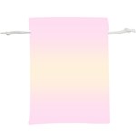 Pink Lace To Cream Yellow Bilinear Gradient Lightweight Drawstring Pouch (XL) Back