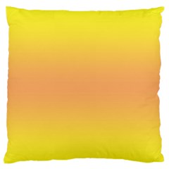 Electric Yellow To Coral Pink Bilinear Gradient Standard Premium Plush Fleece Cushion Case (one Side) by GradientsOmbre