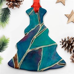Aqua Batik, Abstract, Colorful Christmas Tree Ornament (two Sides) by kyorashop23