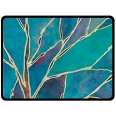 Aqua Batik, Abstract, Colorful Two Sides Fleece Blanket (large) by kyorashop23