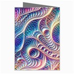 Abstract Fractal Art Swirl Pattern Greeting Card Right
