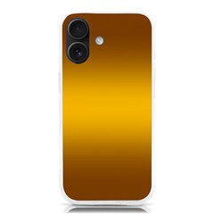 Chocolate Brown To Amber Orange Bilinear Gradient Iphone 16 Tpu Uv Print Case by GradientsOmbre