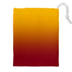 Amber Orange To Burgundy Red Linear Gradient Drawstring Pouch (5xl) by GradientsOmbre