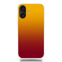 Amber Orange To Burgundy Red Linear Gradient Iphone 16 Tpu Uv Print Case by GradientsOmbre