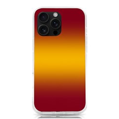 Burgundy Red To Amber Orange Bilinear Gradient Iphone 16 Pro Max Tpu Uv Print Case by GradientsOmbre