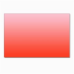 Pink Lace To Scarlet Red Linear Gradient Postcard 4 x 6  (pkg Of 10) by GradientsOmbre