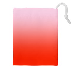 Pink Lace To Scarlet Red Linear Gradient Drawstring Pouch (5xl) by GradientsOmbre