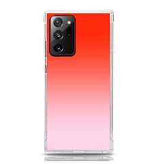 Scarlet Red To Pink Lace Linear Gradient Samsung Galaxy Note 20 Ultra Tpu Uv Case by GradientsOmbre