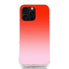 Scarlet Red To Pink Lace Linear Gradient Iphone 16 Pro Max Tpu Uv Print Case by GradientsOmbre