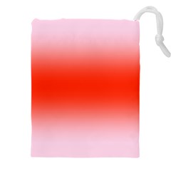Pink Lace To Scarlet Red Bilinear Gradient Drawstring Pouch (4xl) by GradientsOmbre