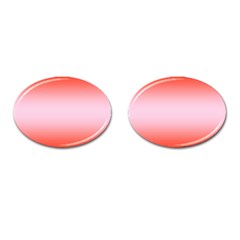Scarlet Red To Pink Lace Bilinear Gradient Cufflinks (oval) by GradientsOmbre