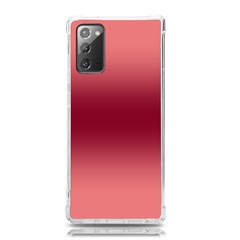 Coral Pink To Burgundy Red Bilinear Gradient Samsung Galaxy Note 20 Tpu Uv Case by GradientsOmbre
