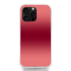 Coral Pink To Burgundy Red Bilinear Gradient Iphone 16 Pro Max Tpu Uv Print Case by GradientsOmbre