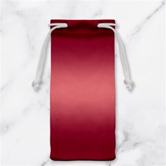 Burgundy Red To Coral Pink Bilinear Gradient Jewelry Bag by GradientsOmbre