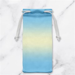 Baby Blue To Cream Yellow Bilinear Gradient Jewelry Bag by GradientsOmbre